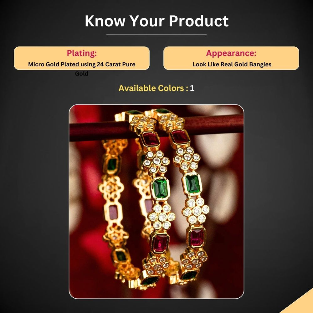 Micro gold plated Bangles measurement image - Sasitrends