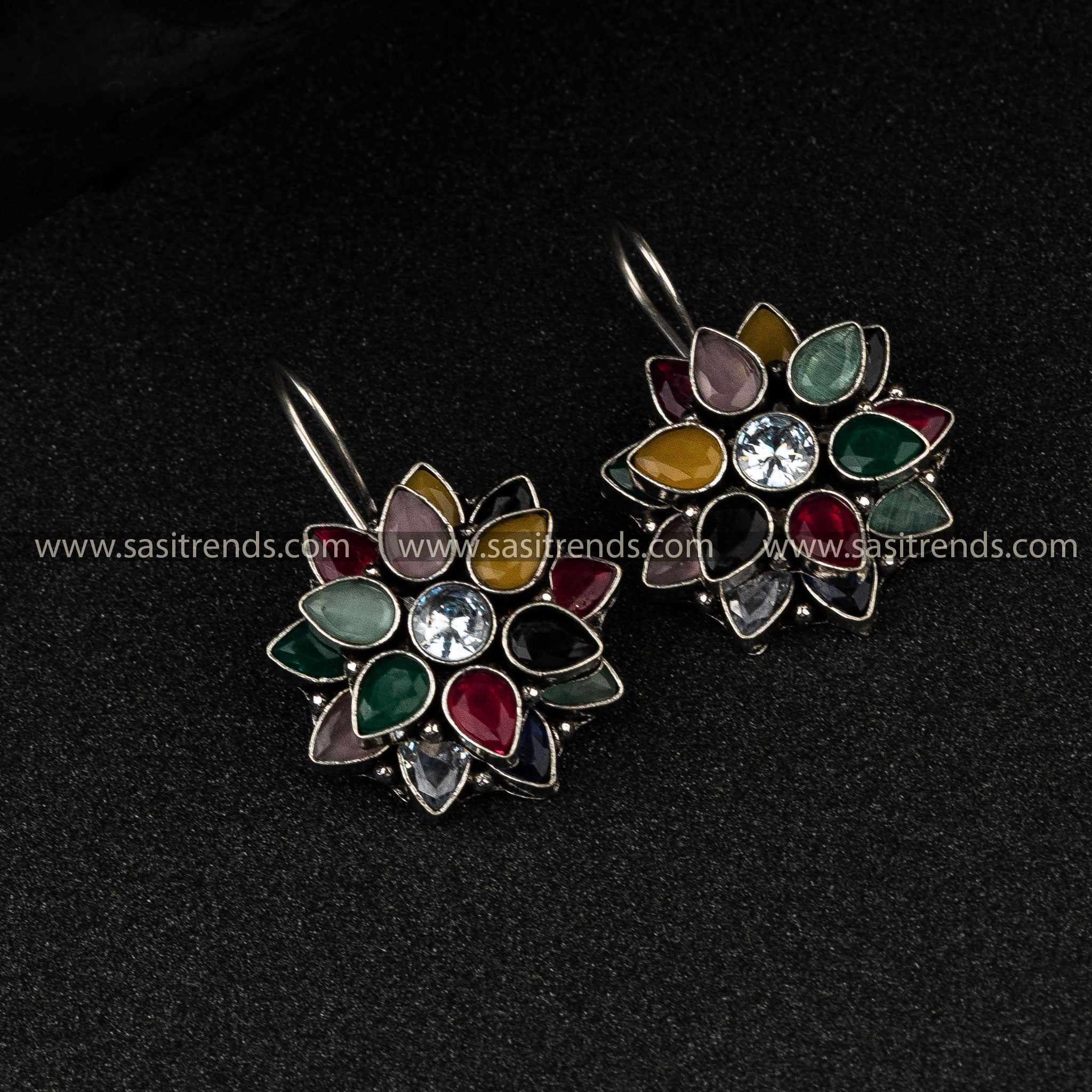 Beautiful Oxidised German Silver Earrings For Women