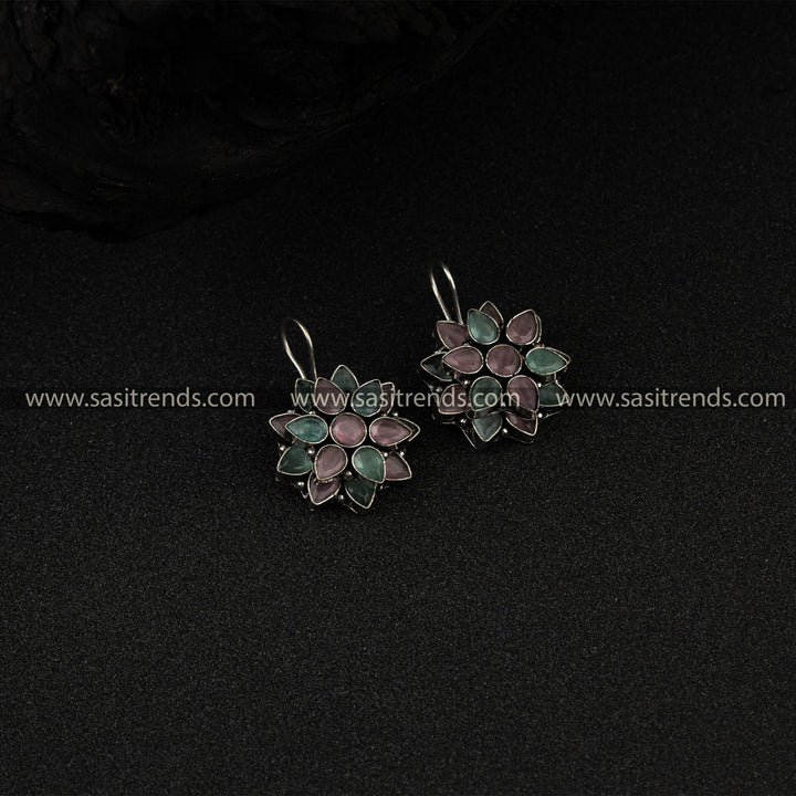 Sasitrends Oxidised German Silver Earrings 