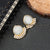 Latest Gold Plated Pearl Hanging Monalisa Stone Studded Earrings