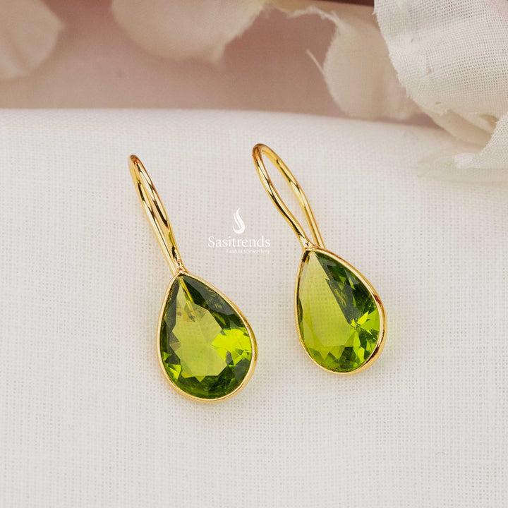 Sasitrends - Aurora Gold Plated Glossy Waterdrop Earrings | Multiple Colors Available