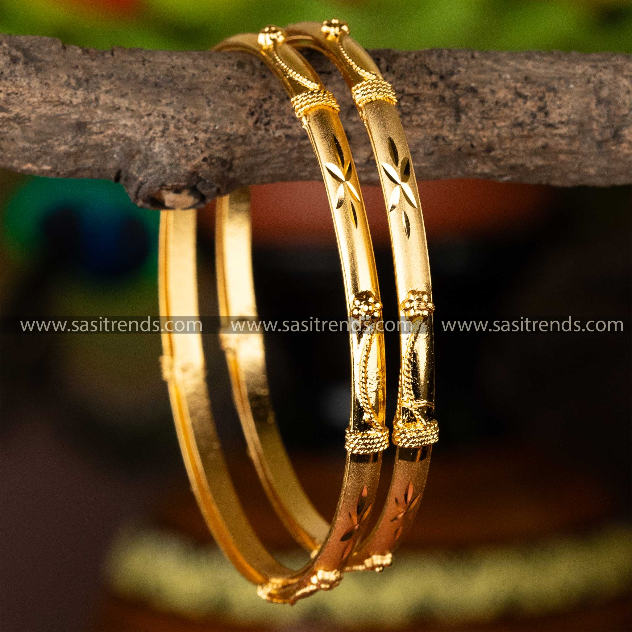 Latest Trendy Gold Plated Forming Plain Bangles - Perfect For Traditional Elegance - Sasitrends