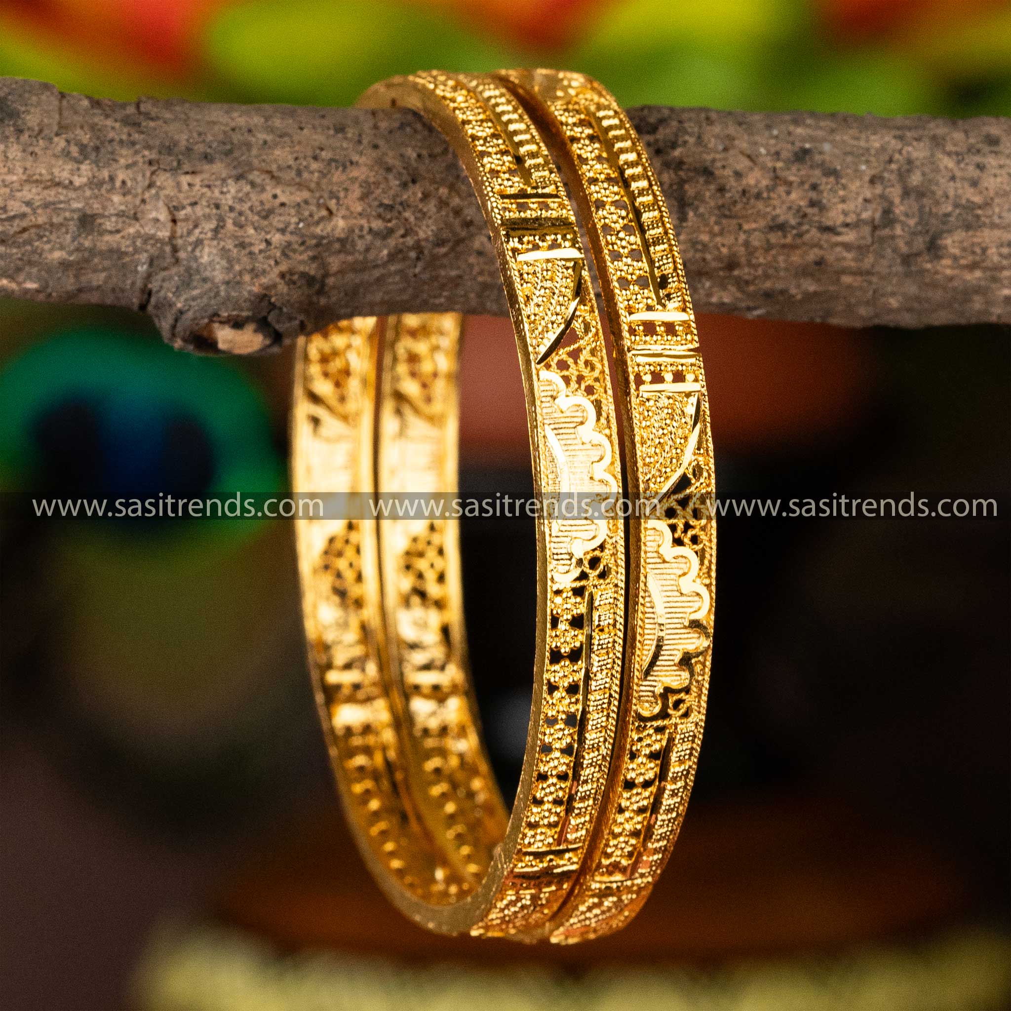 Latest Trendy Gold Plated Forming Plain Bangles - Perfect For Traditional Elegance - Sasitrends