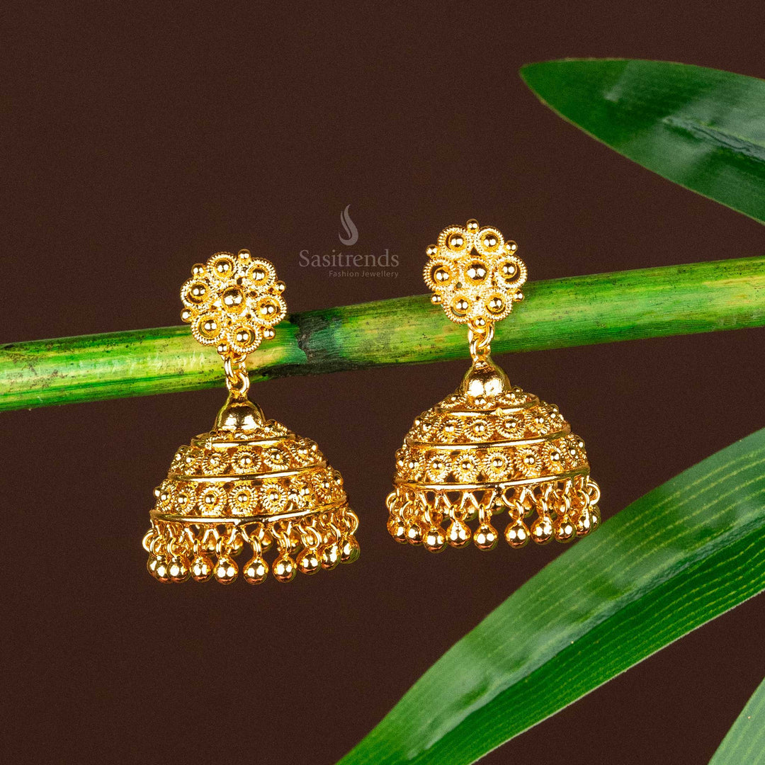 Elegant traditional jhumka earrings ideal for festive occasions - Sasitrends