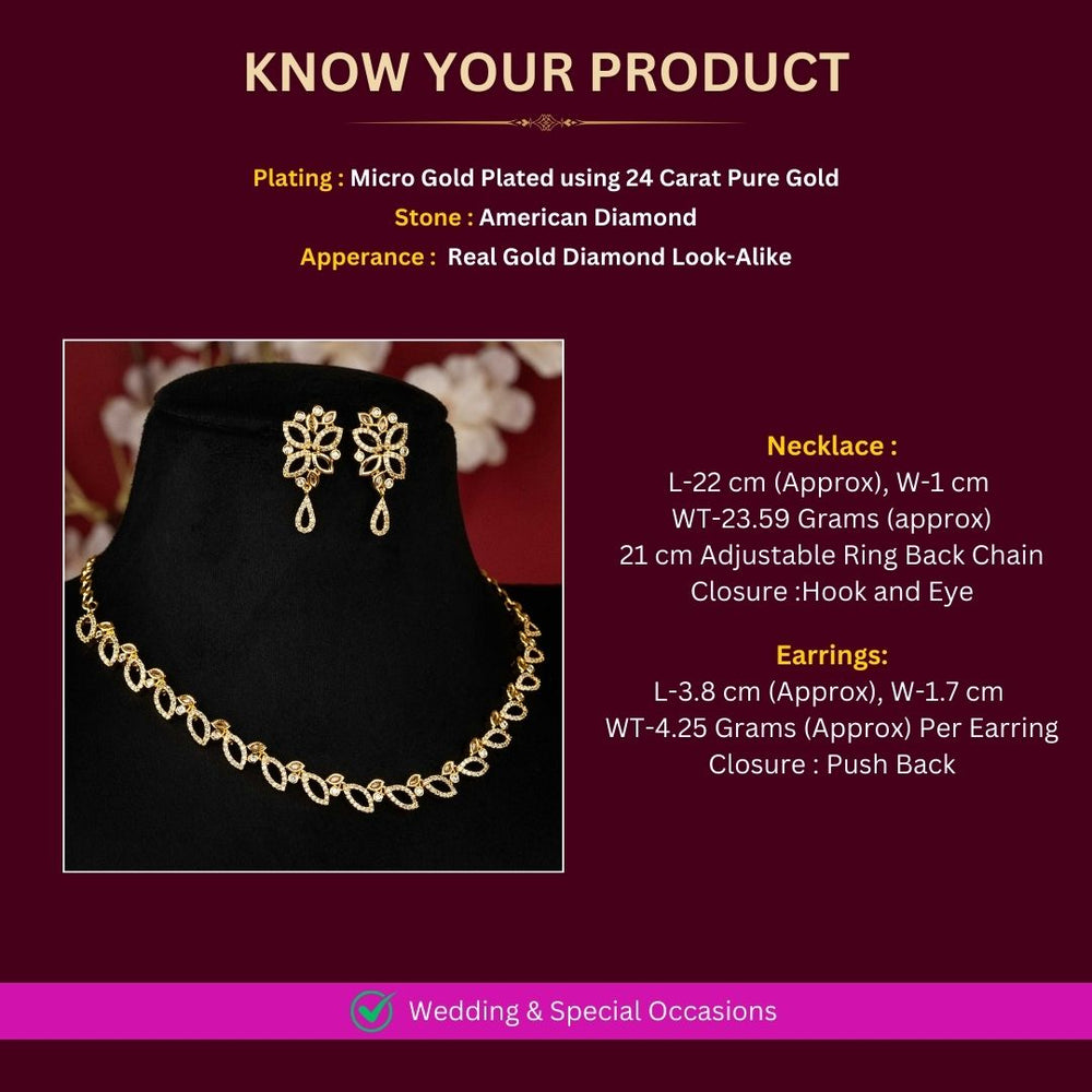 Micro Gold Plated Jewellery Set Measurement Image - Sasitrends