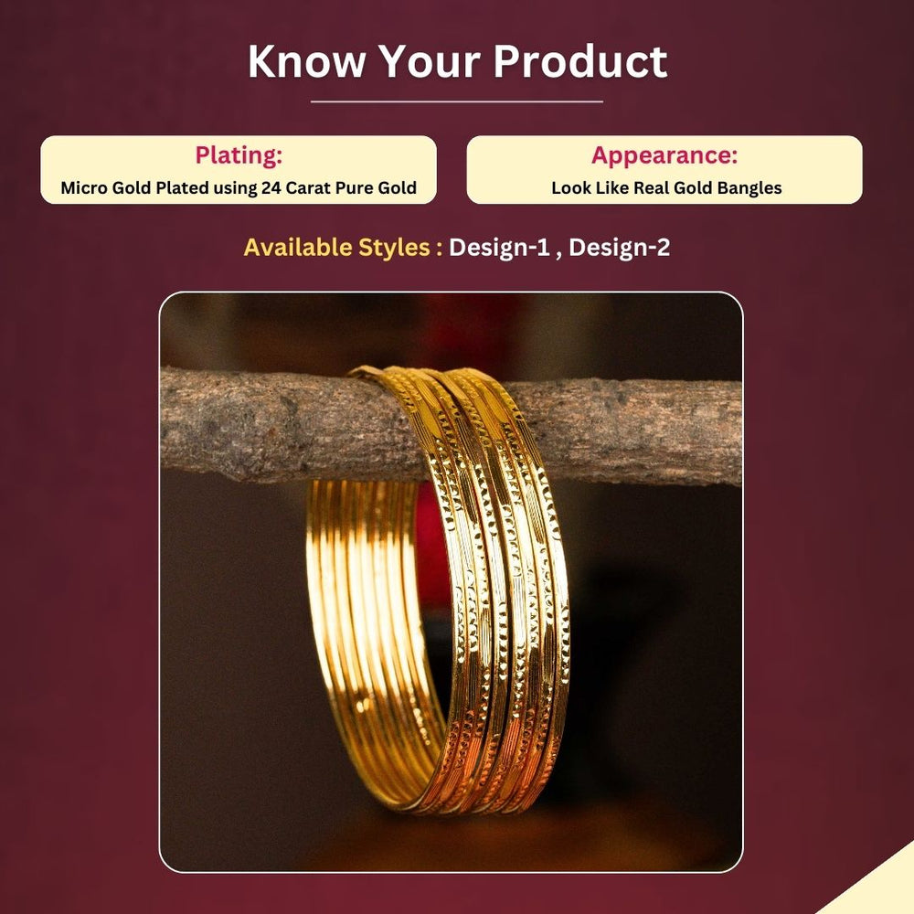 Micro Gold Plated Bangles Measurement Image - Sasitrends