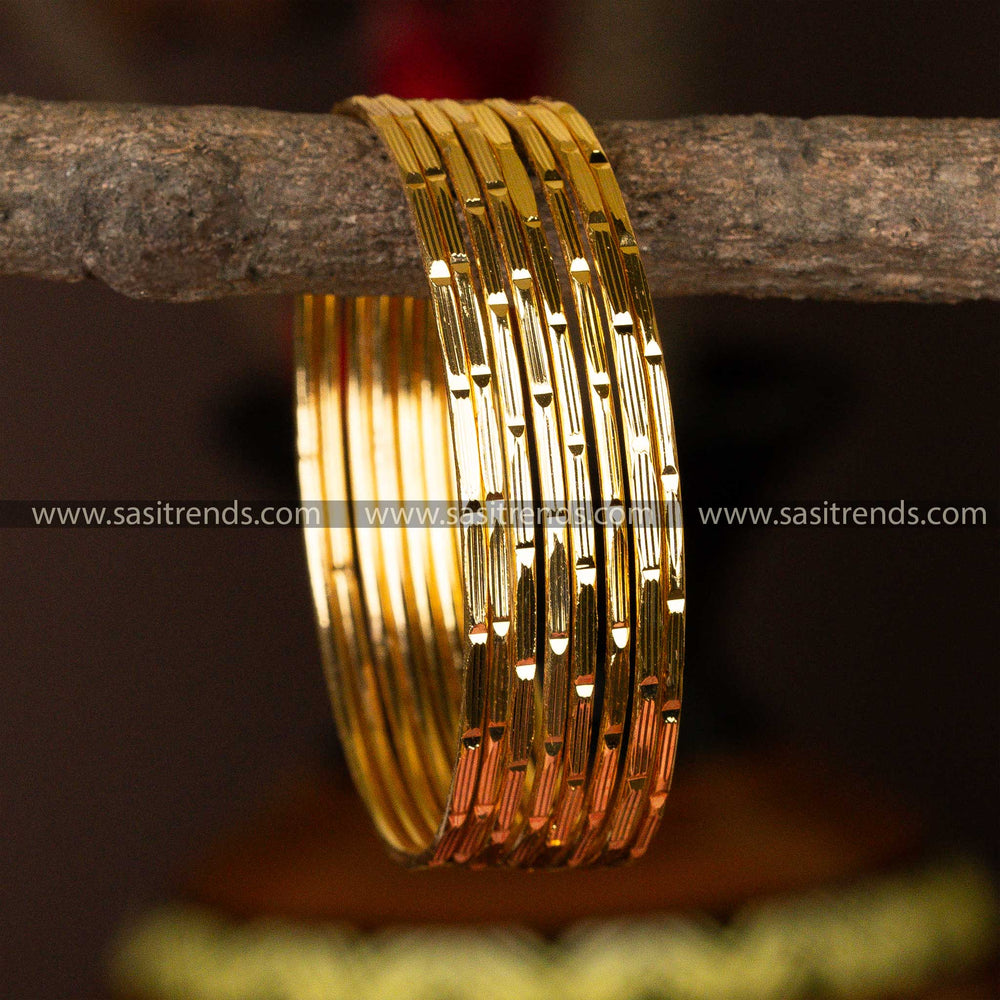 Attractive Guaranteed Micro Gold Plated Plain Bangles Sasitrends Online Shopping