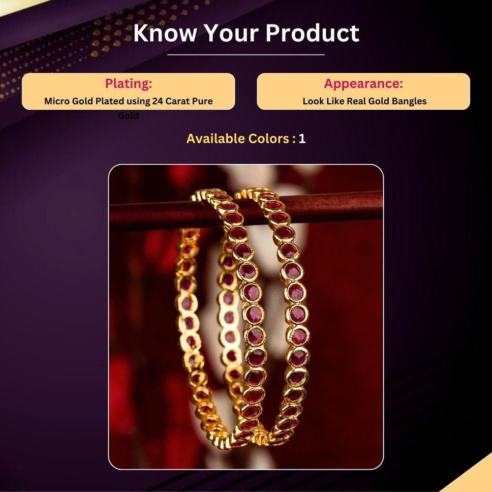 Micro gold plated Bangles measurement image - Sasitrends