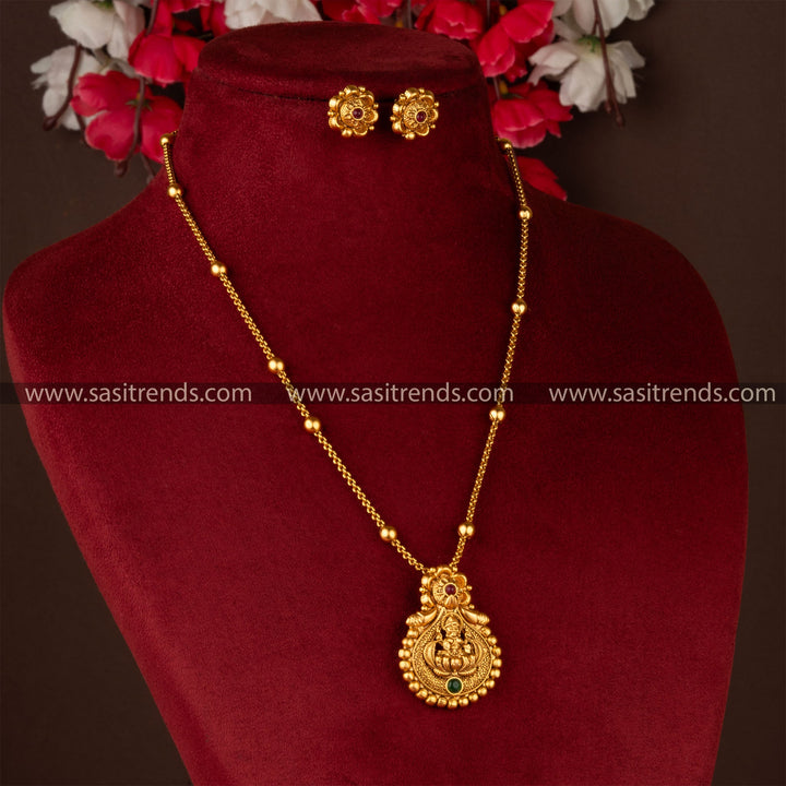 Sasitrends | Traditional Antique Gold-Plated Lakshmi Motif Jewellery Set