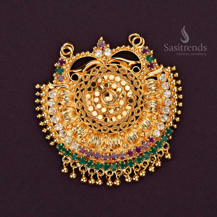 Elegant micro gold plated chandelier pendant - Sasitrends