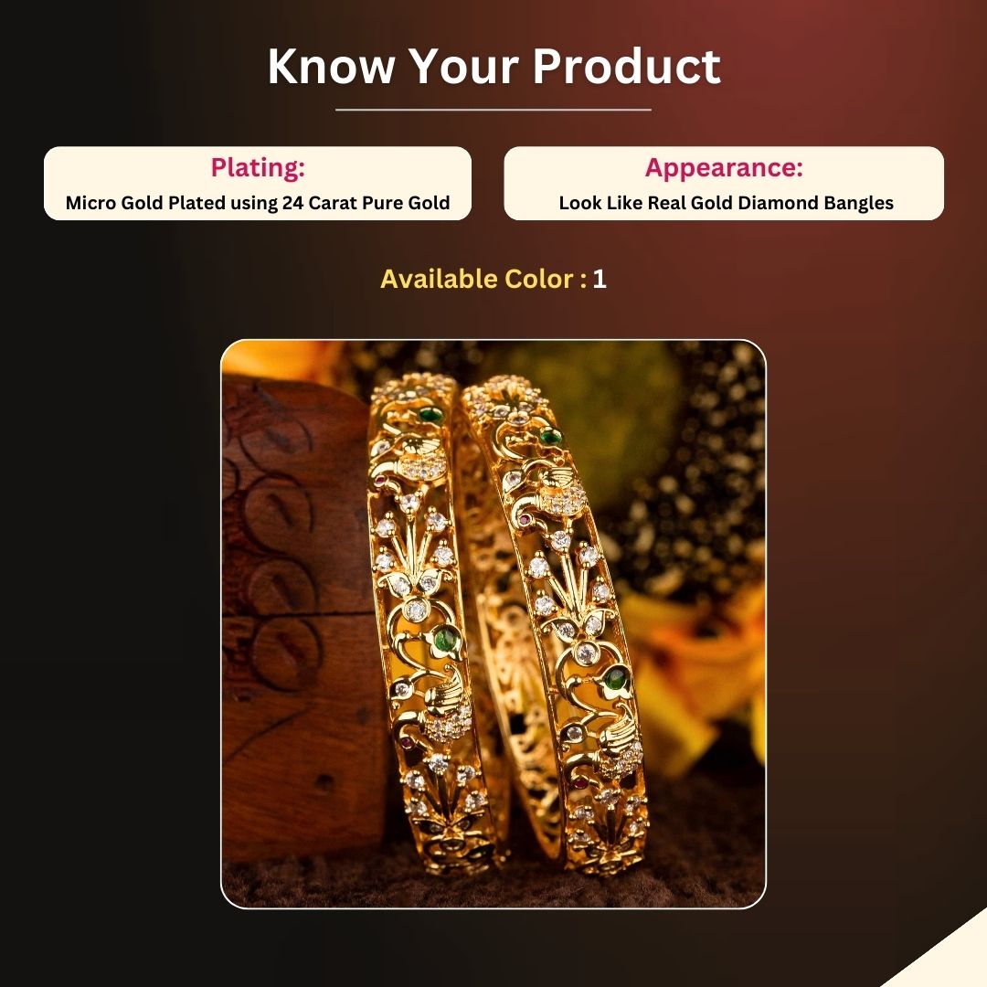 Micro gold plated Bangles Measurement Image - Sasitrends