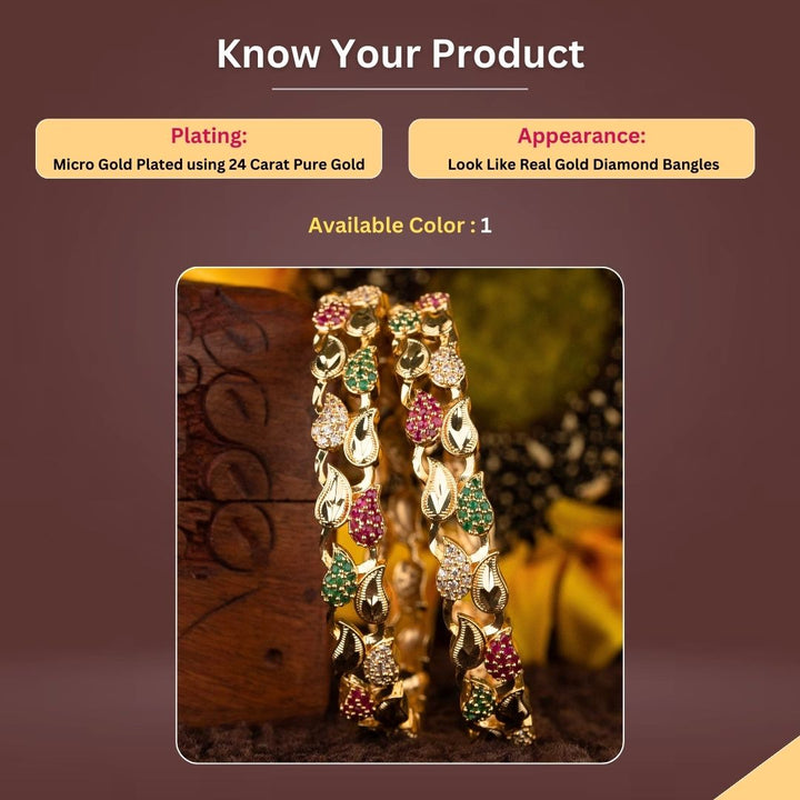 Micro Gold Plated Bangles Measurement Image - Sasitrends