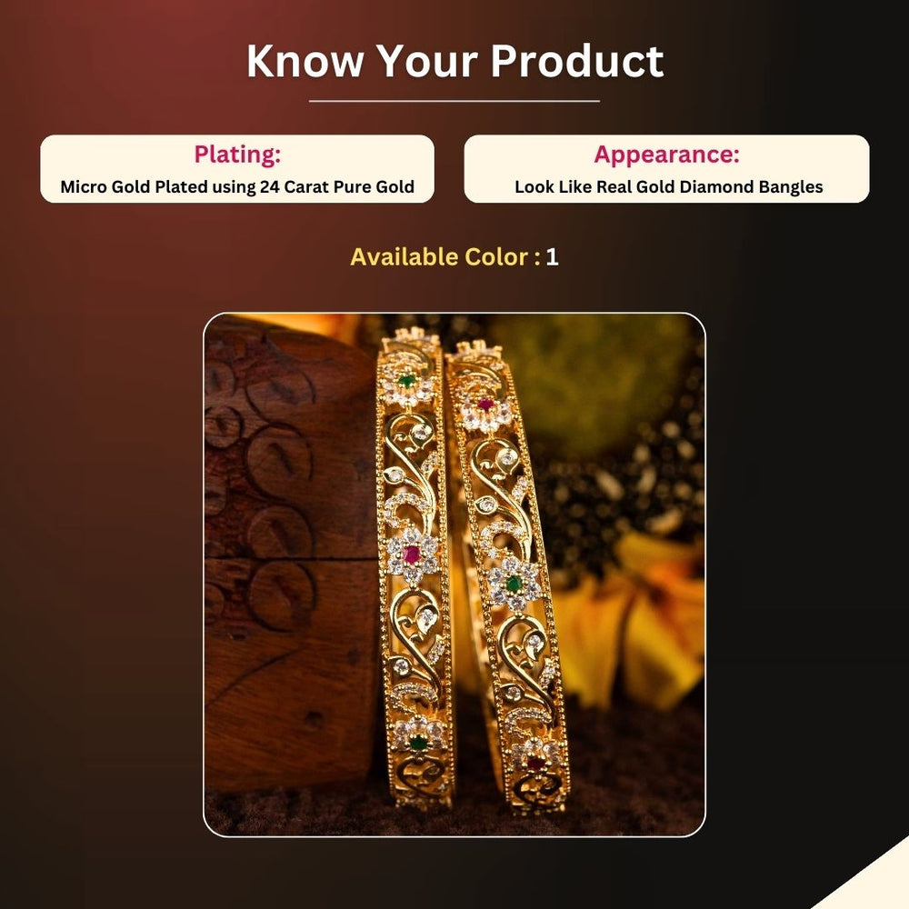 Micro gold plated Bangles Measurement Image - Sasitrends