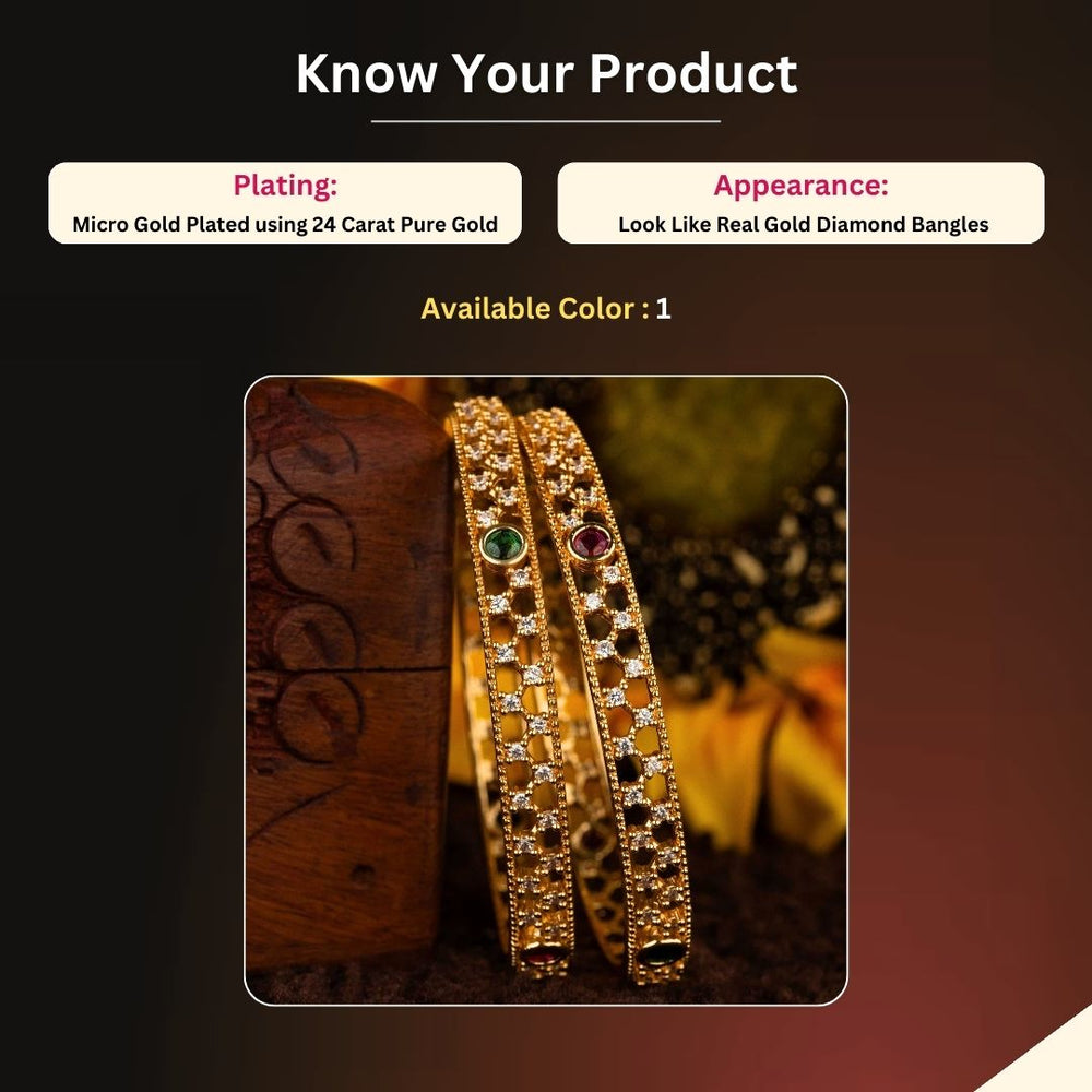 Micro gold plated Bangles Measurement Image - Sasitrends