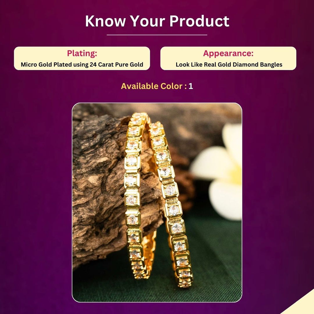 Micro Gold Plated Bangles Measurement Image - Sasitrends