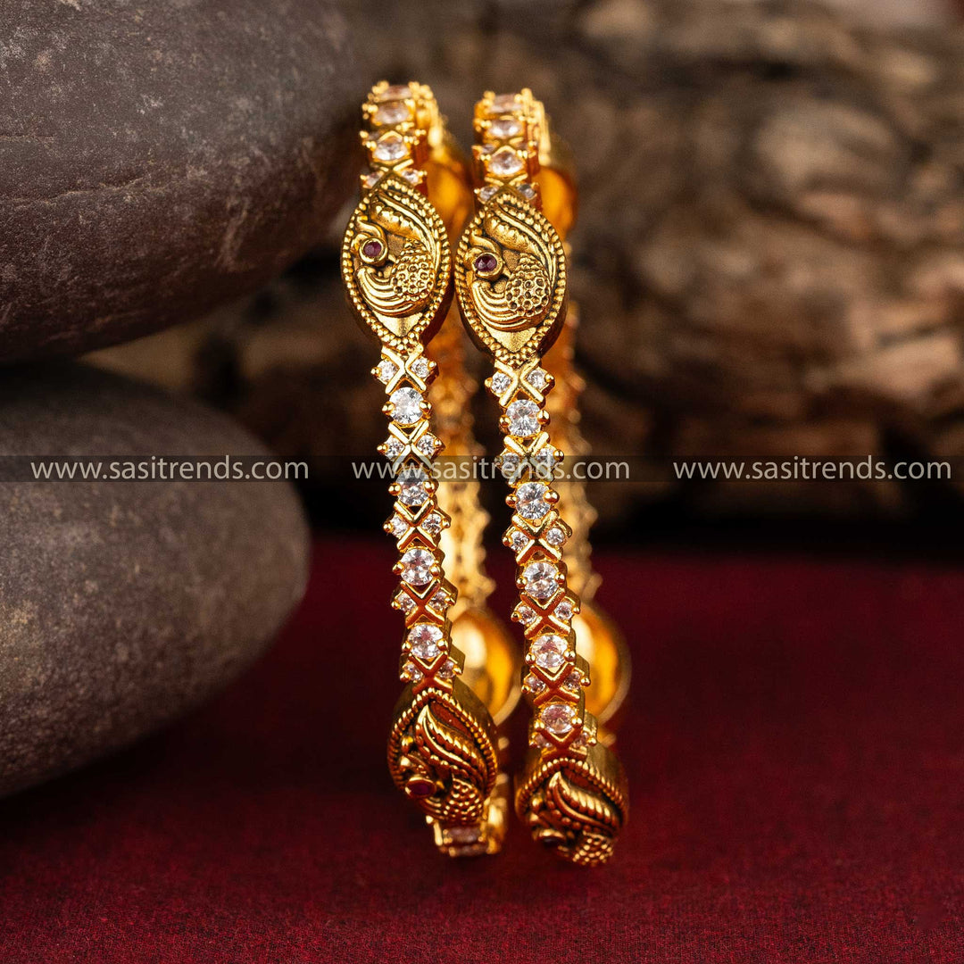 Traditional Peacock Motif Bangles Sasitrends Online Shopping