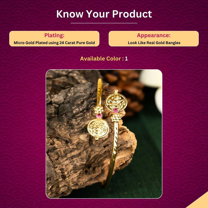 Micro Gold Plated Bangles Measurement Image - Sasitrends