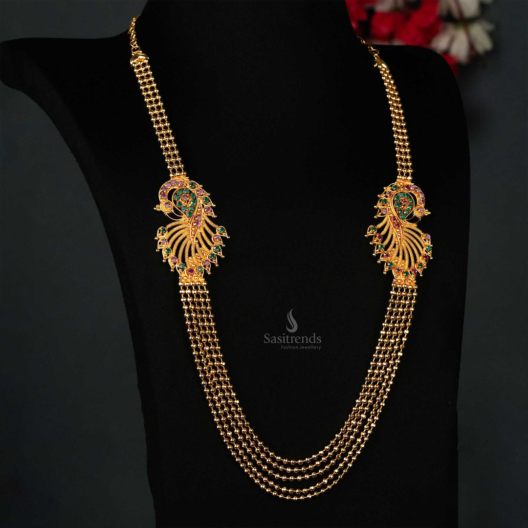 Elegant peacock Necklace Set,  Perfect for Traditional Occasions - Sasitrends