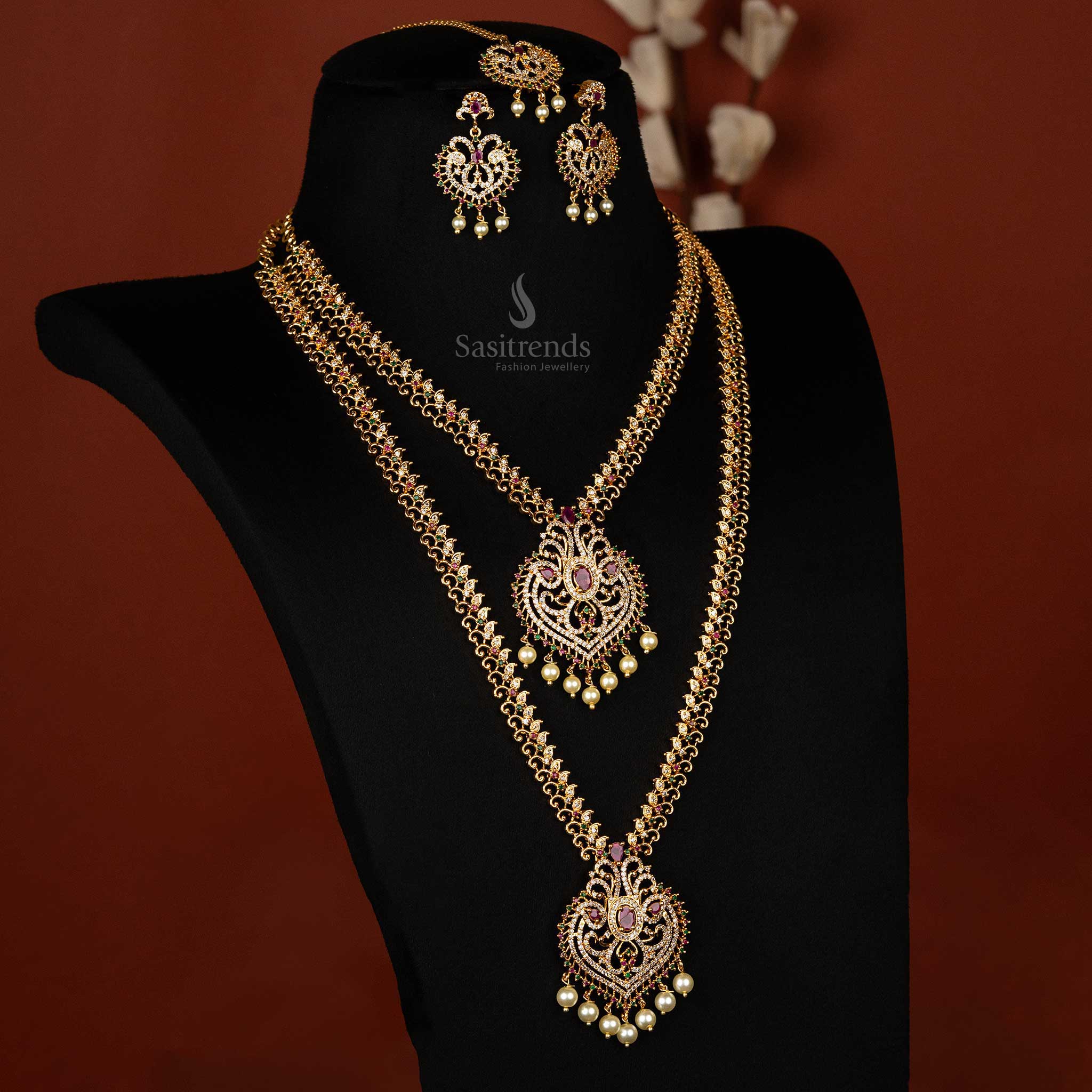 American Diamond Necklace Set for Weddings and Special Occasions