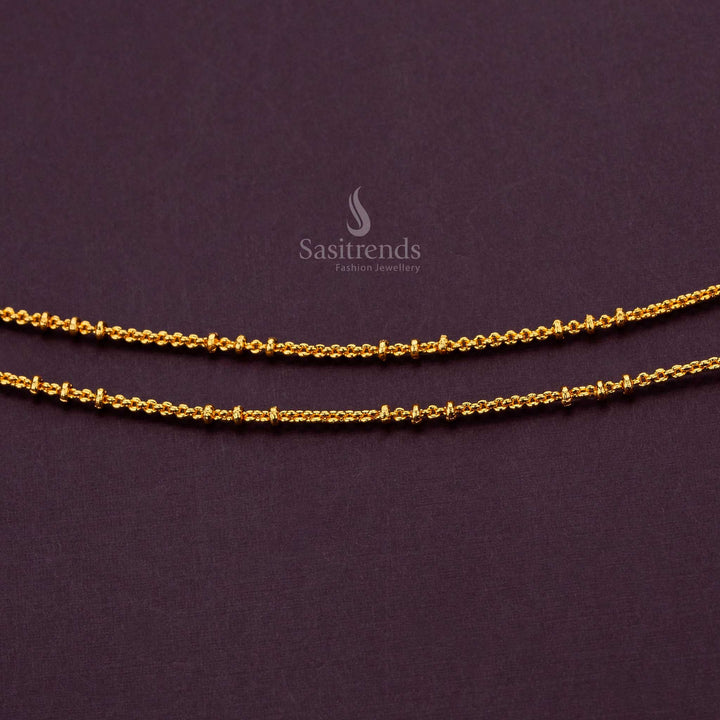 Luxurious gold-plated payal Anklets with a lifetime guarantee, perfect for everyday elegance and special events - Sasitrends