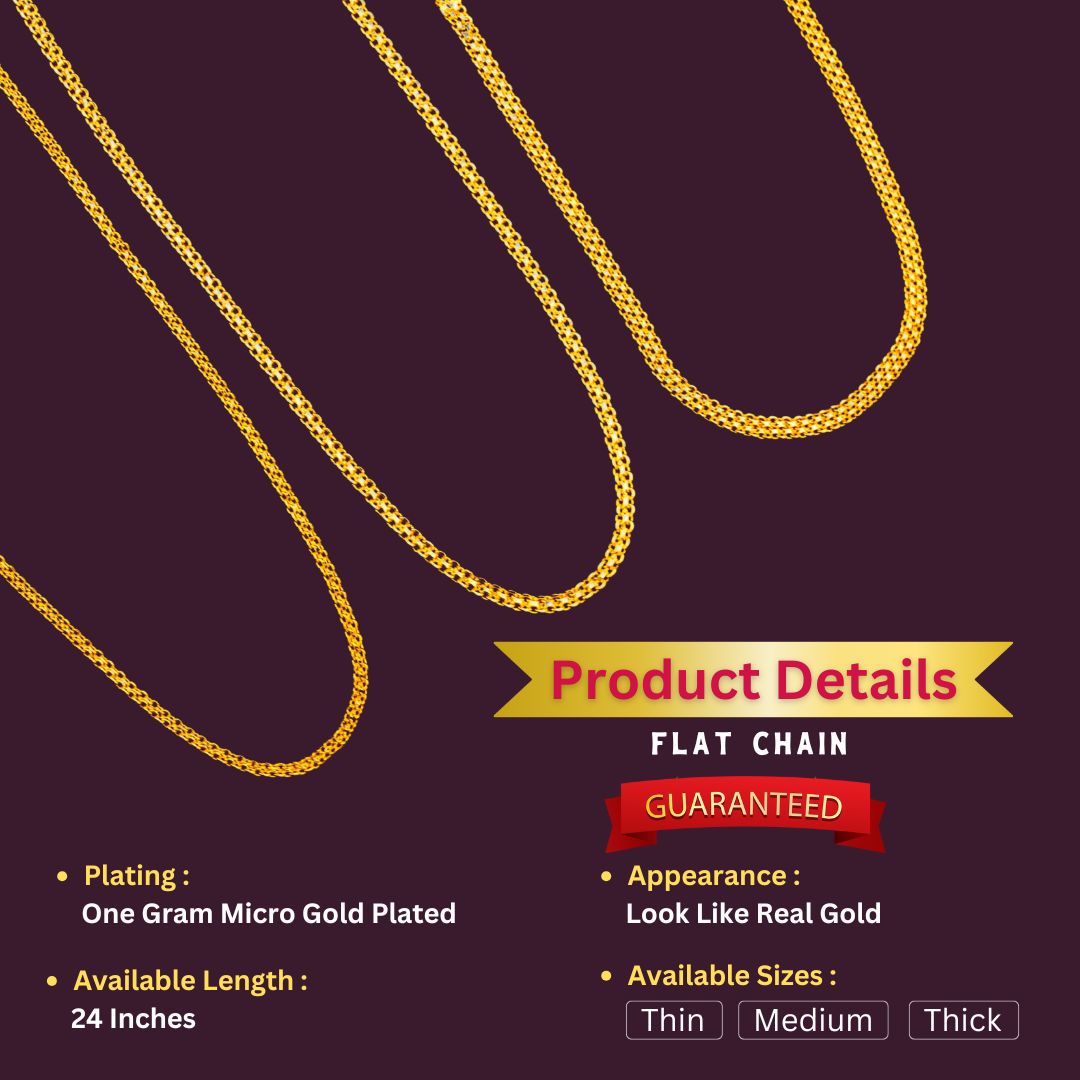 Micro gold plated chains measurement image - Sasitrends





