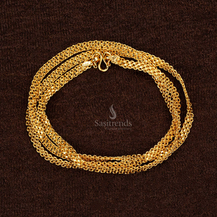 Thick Guaranteed Micro Gold Plated Bismark Chain – Opulent and bold 24-carat pure gold plated jewellery for festivals - Sasitrend