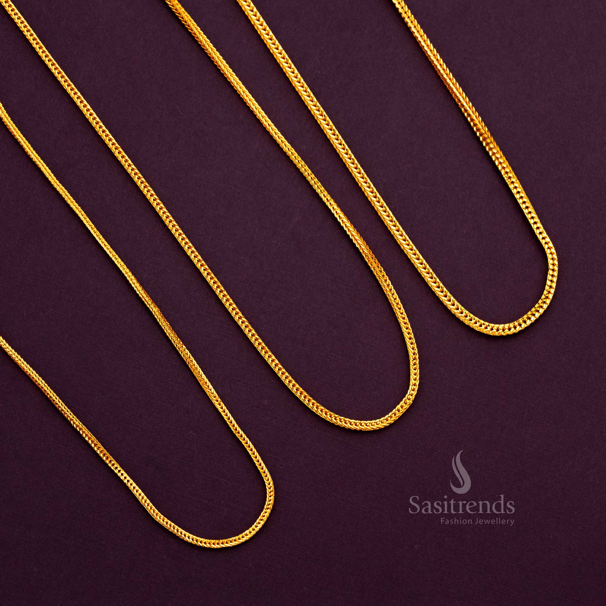 micro gold plated flexible chain with lifetime guarantee, perfect for traditional wear