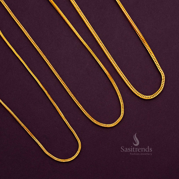 Beautifull One Gram Micro Gold Plated Flexible Chain - Sasitrends