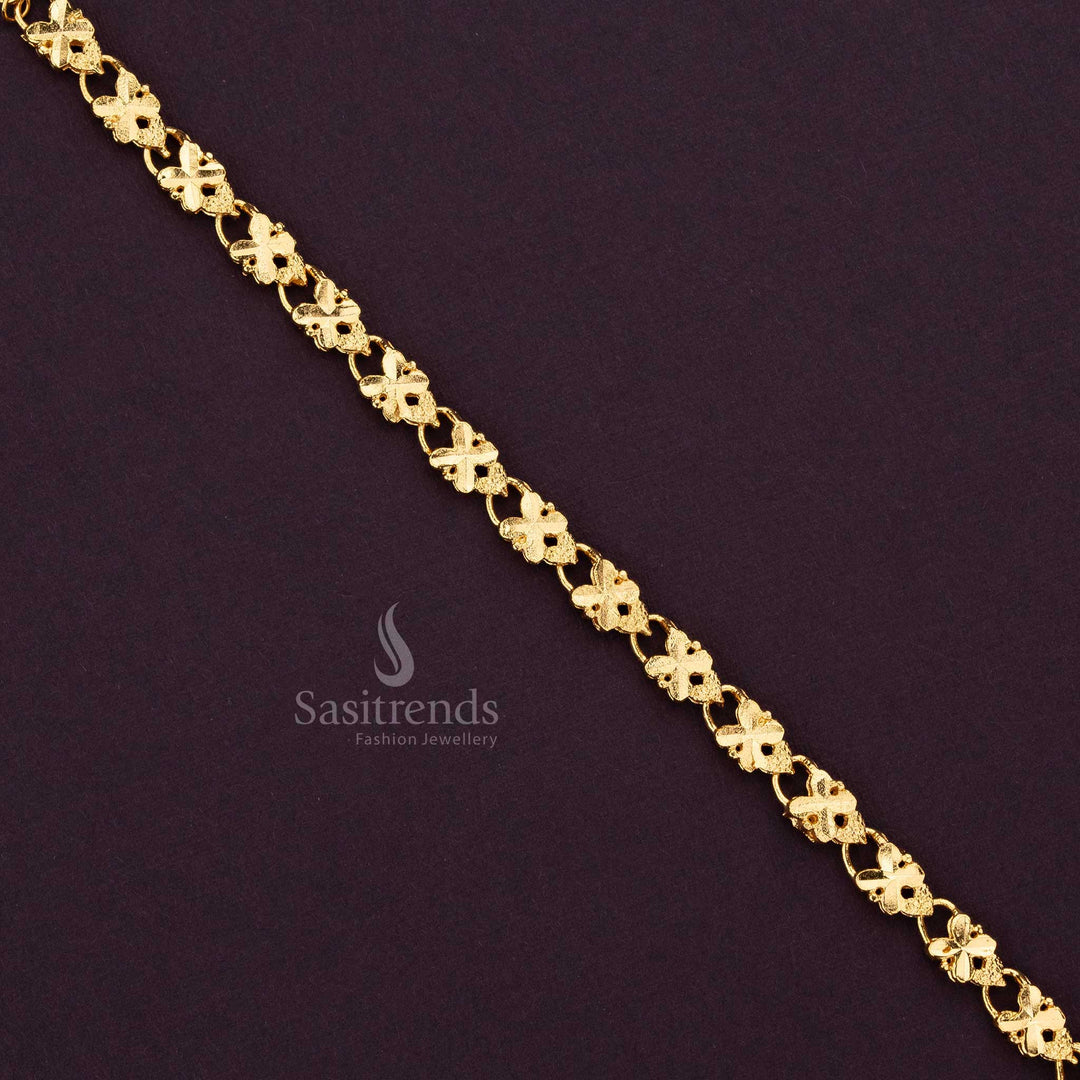 Luxurious 1-gram micro gold-plated designer bracelet for weddings and festivals - Sasitrends