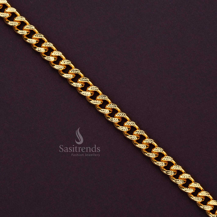 The Collection of Guaranteed Micro Gold Plated Men’s Bracelet | Elegant 24K Finish - Sasitrends