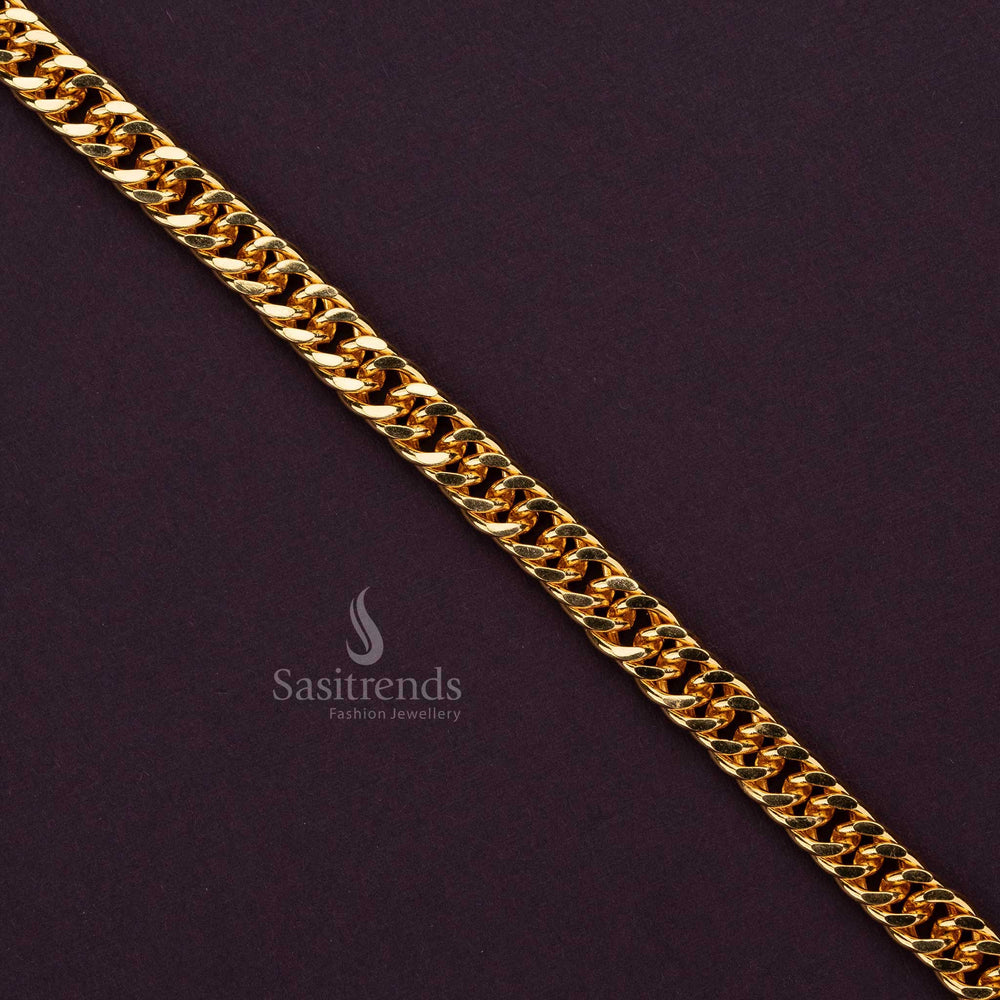 Stylish micro gold-plated men's bracelet featuring a classic design, ideal for both casual and formal occasions - Sasitrends