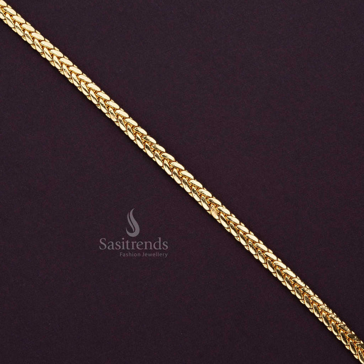 Timeless micro gold-plated men's bracelet with a polished finish, perfect for adding elegance to your look - Sasitrends