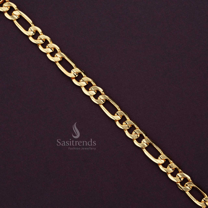 Elegant men’s micro gold plated bracelet with 24K finish - Sasitrends