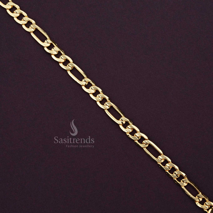 Classic micro gold-plated men's bracelet, crafted for durability and everyday elegance - Sasitrends