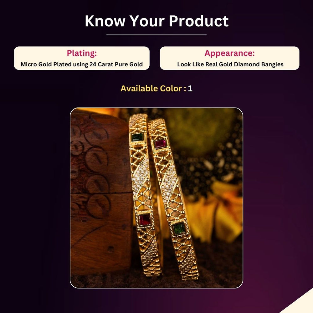 Micro gold plated Bangles Measurement Image - Sasitrends