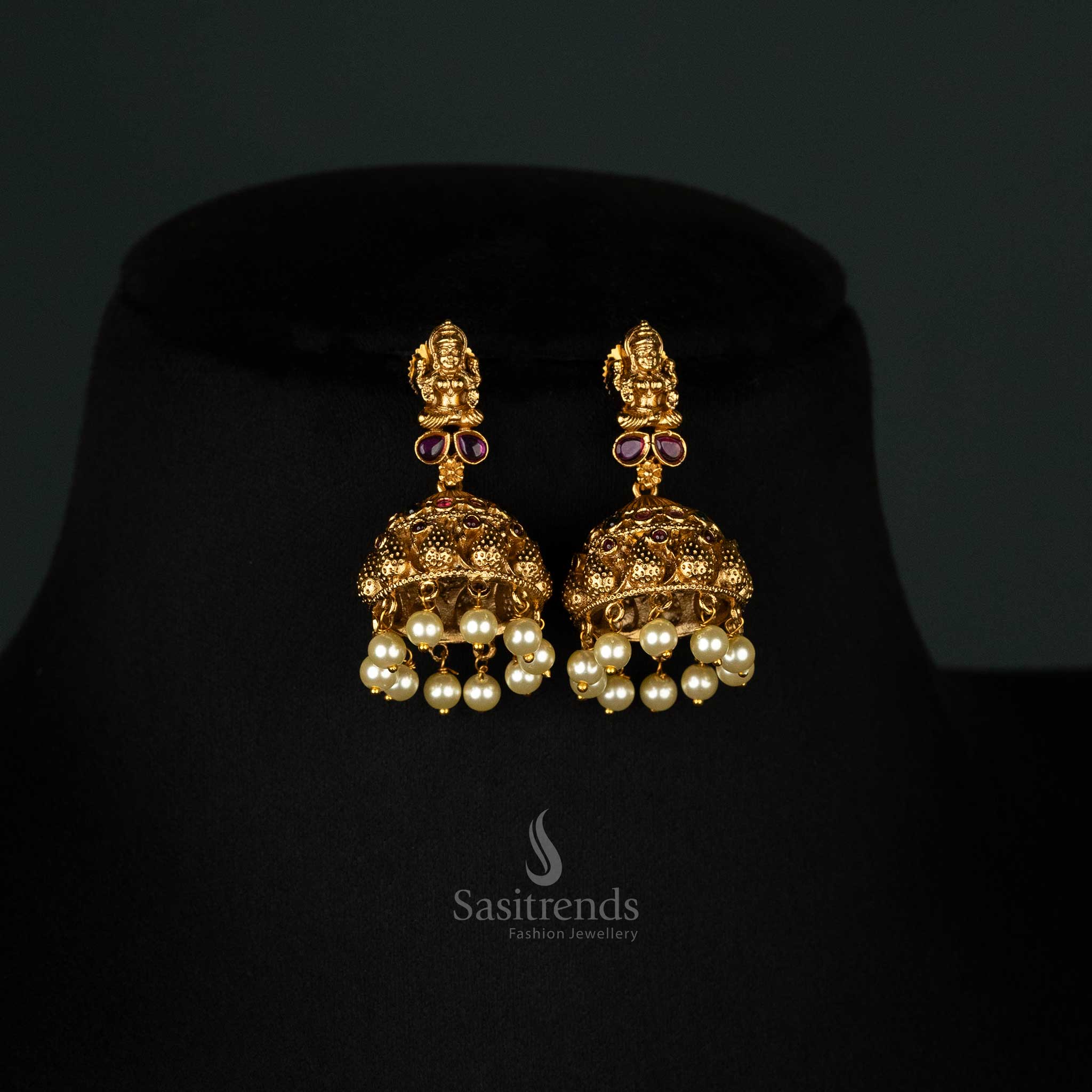 Premium bridal temple jewellery with intricate peacock and flower details - Sasitrends