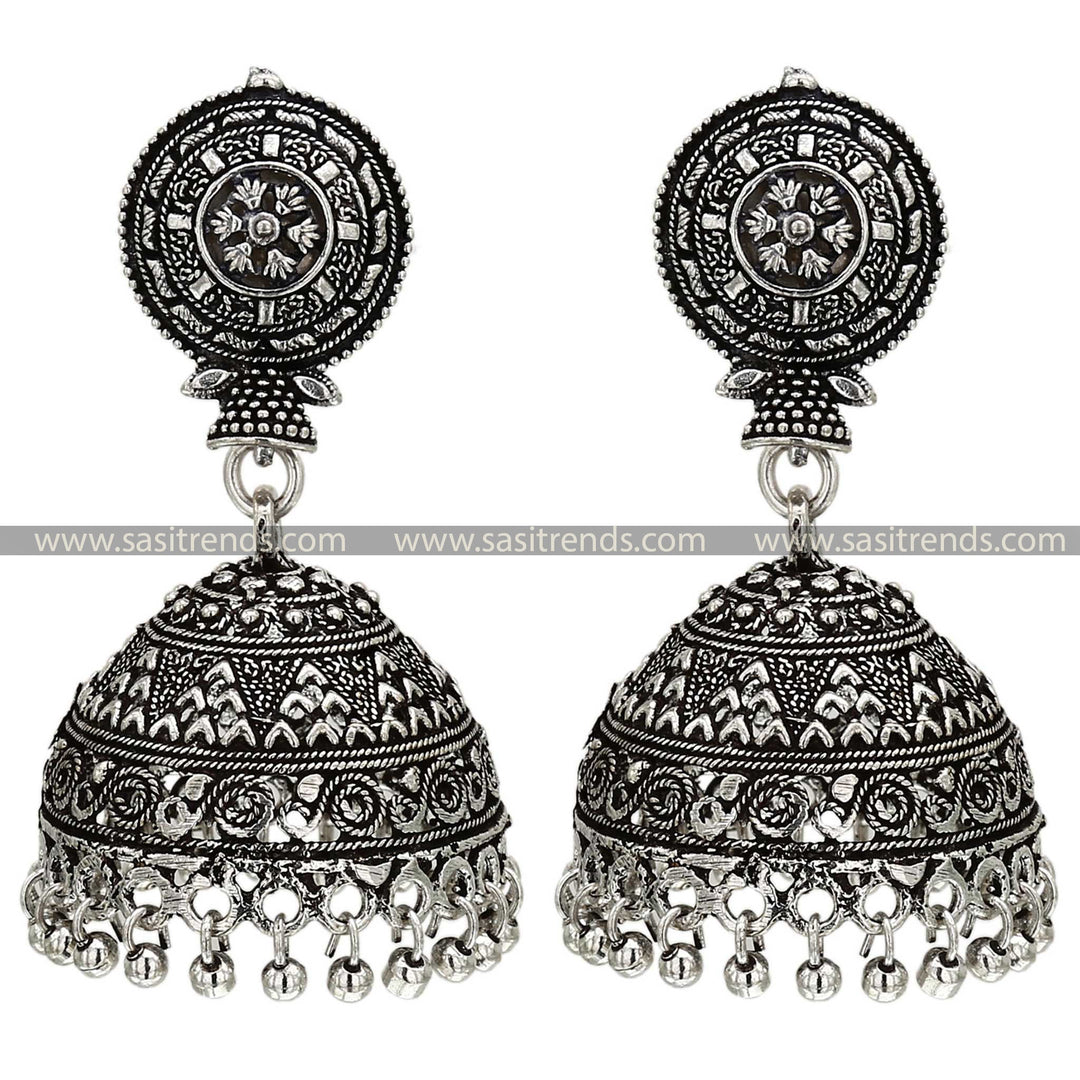 Latest Oxidised Niranjana Jhumka Earrings Sasitrends