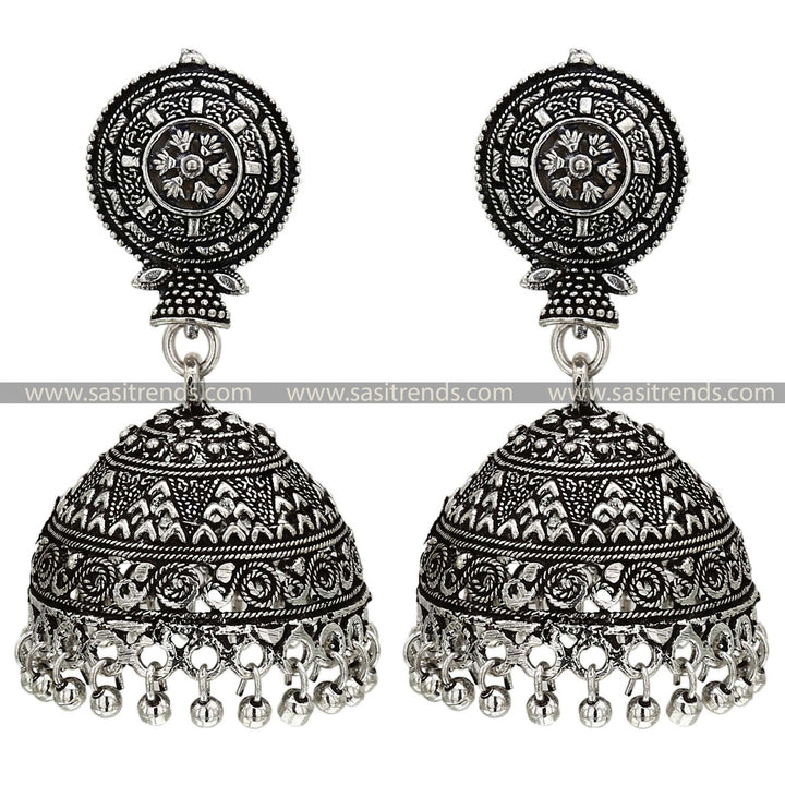 Latest Oxidised Niranjana Jhumka Earrings Sasitrends