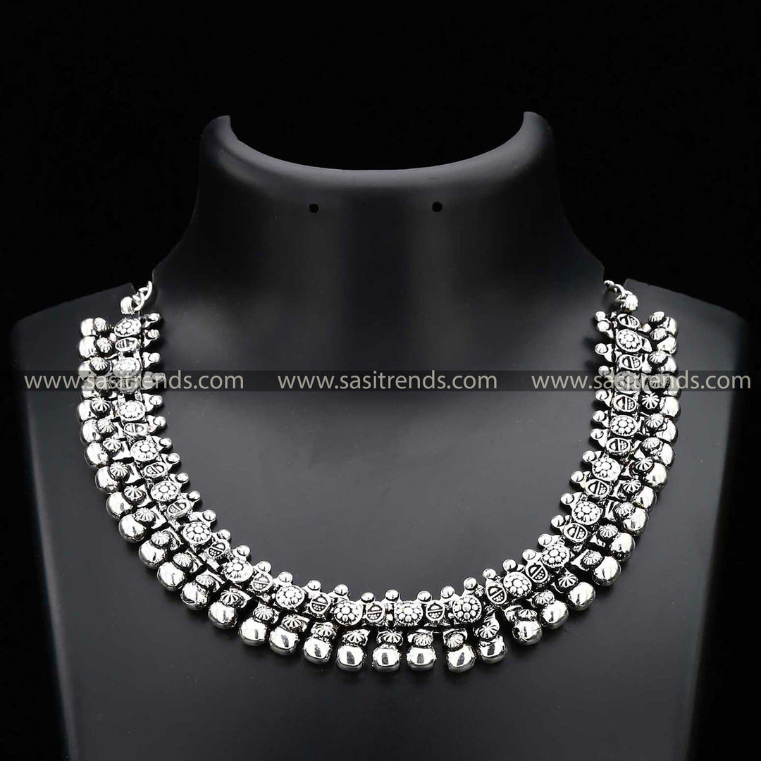 Latest Oxidised Nacarathiri Special Choker Necklace Sasitrends