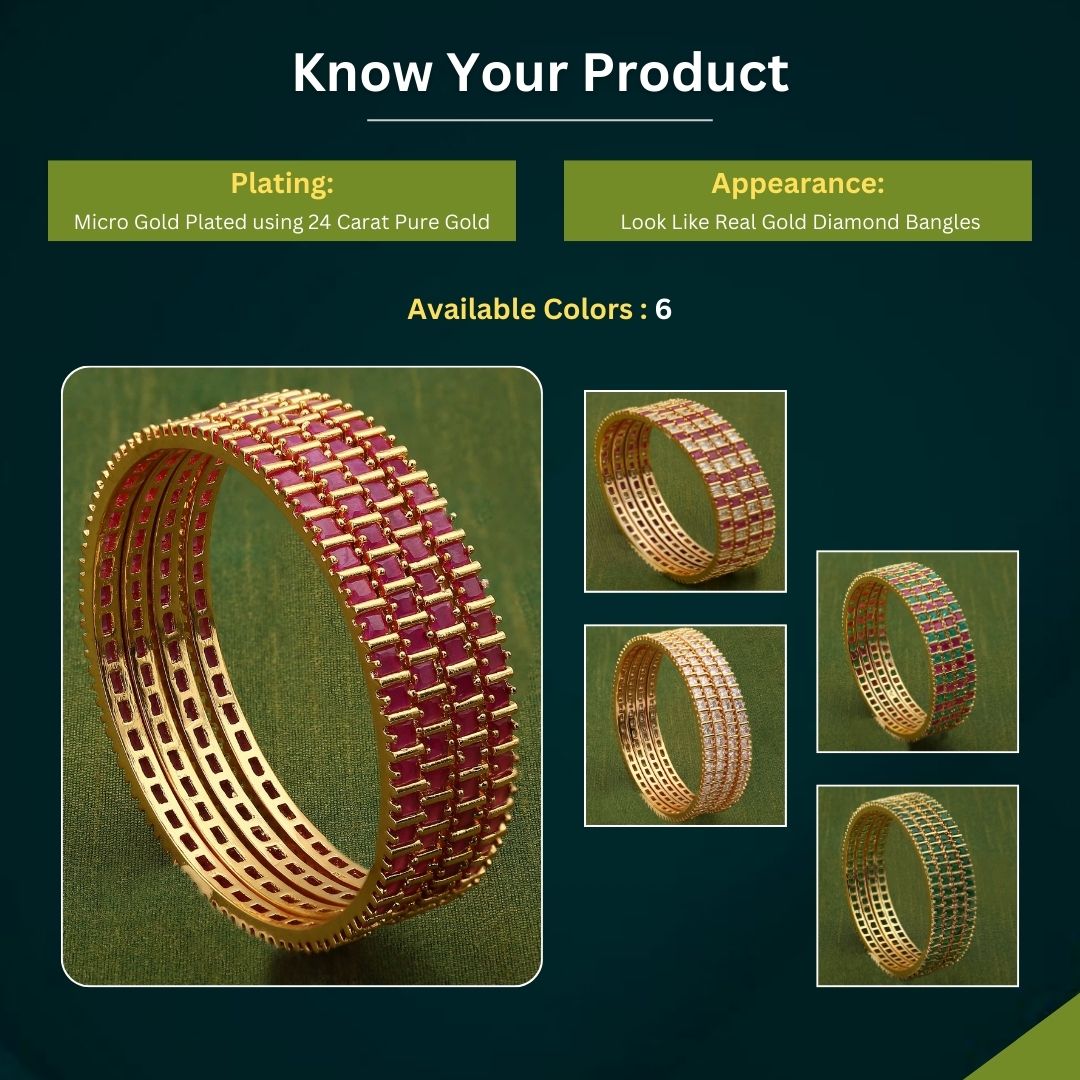 Micro gold plated Bangles measurement image - Sasitrends