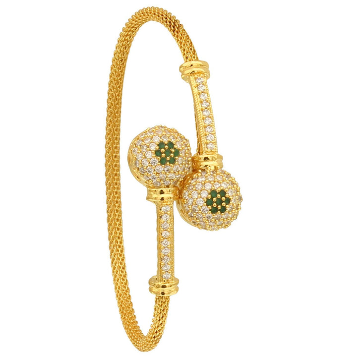 White Green AD Stone Bangles Online Shopping