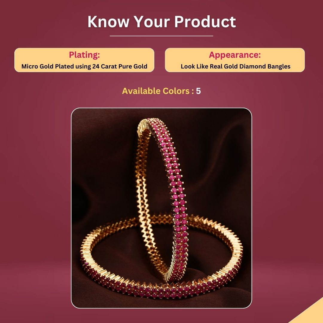 Micro Gold Plated Bangles Measurement Image - Sasitrends