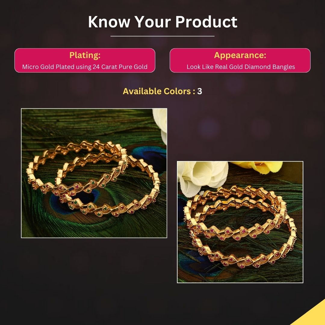 Micro Gold Plated Bangles Measurement Image - Sasitrends