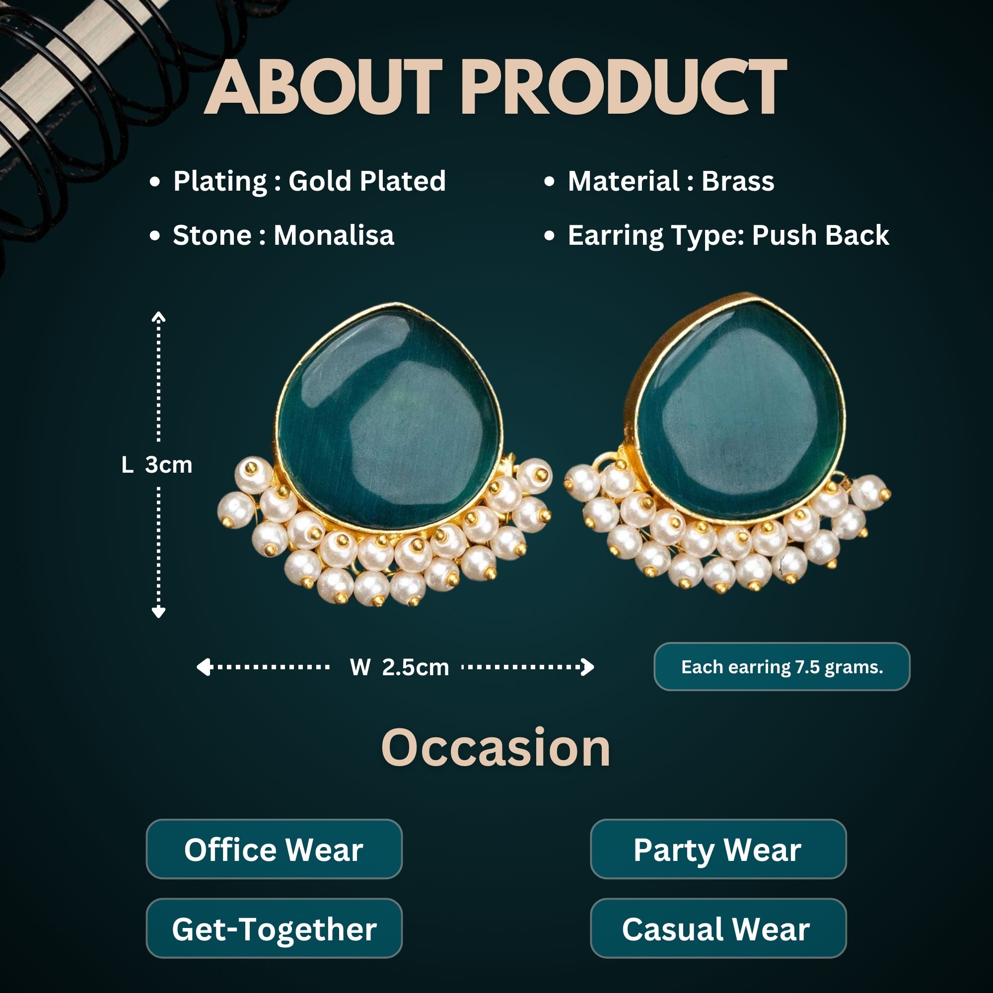 About The Product Of Gold Plated Earrings Sasitrends Online Shopping