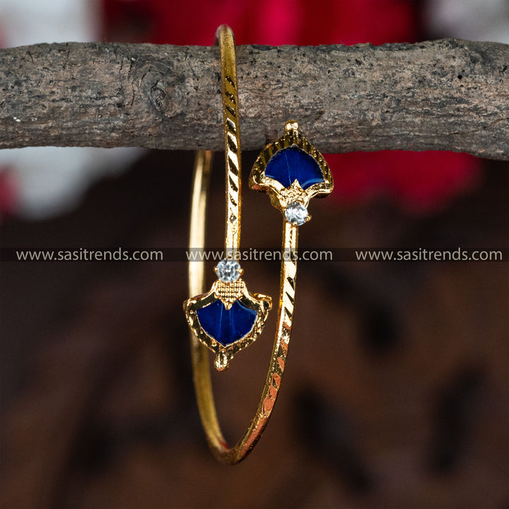 Traditional Micro Gold Plated Palakka  Kada Bangles