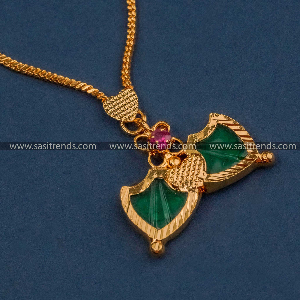 Traditional Micro Gold Plated Palakka Necklace for Kerala Festivals | Sasitrends - Sasitrends