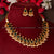 Latest Green Temple Gold Tone Choker Necklace Jewellery set