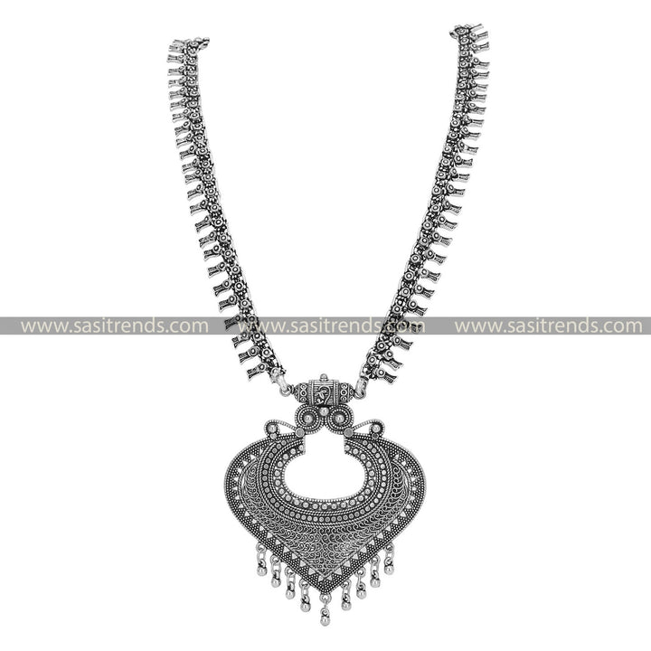 Latest Oxidised Long Necklace Jewellery Online - Sasitrends - Sasitrends