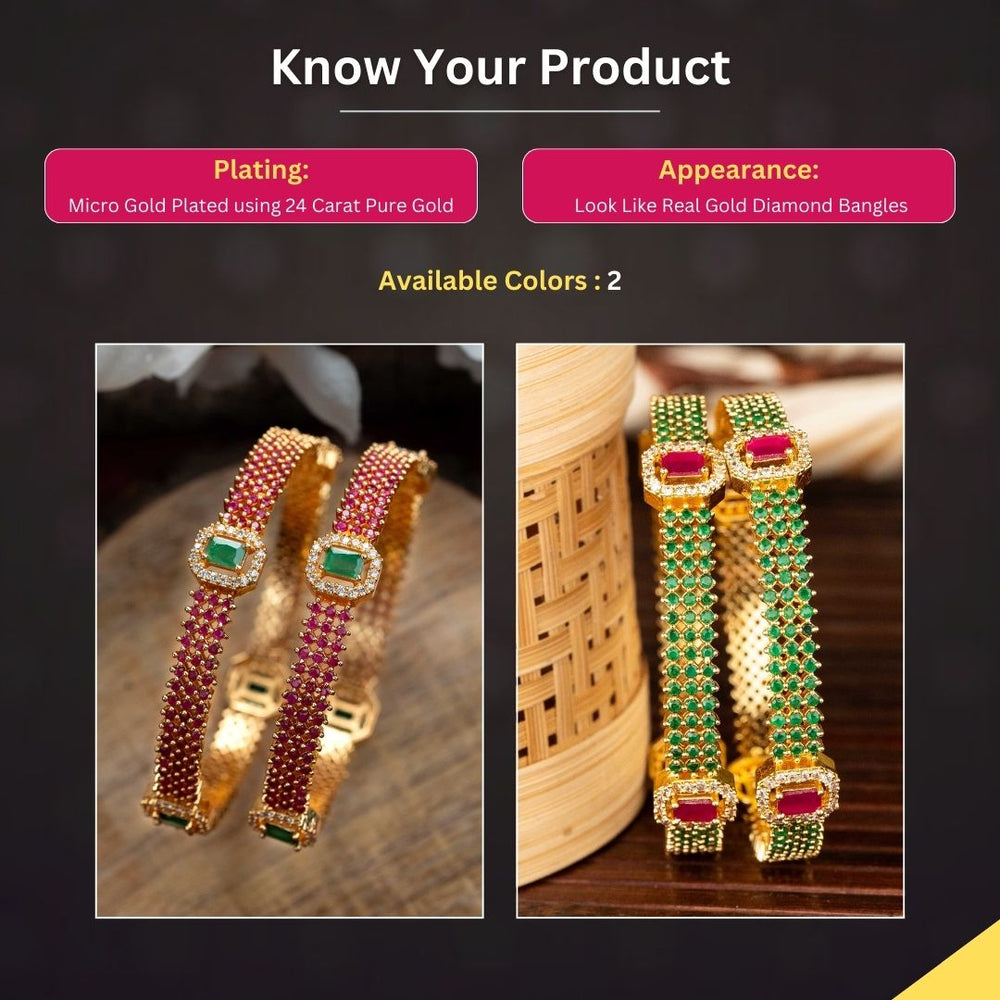 Micro gold plated Bangles Measurement Image - Sasitrends