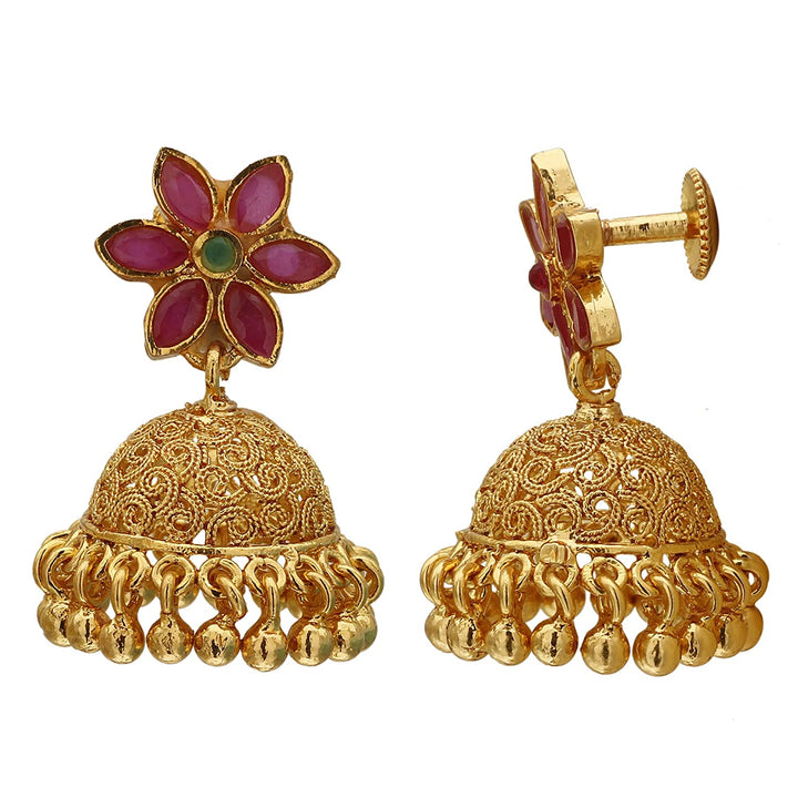 Micro Gold Plated Jhumkas Earrings